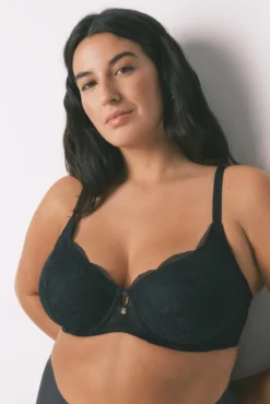 BEAUTIFUL enchimento preto clássico com soutien