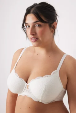 BEAUTIFUL Soutien clássico enchimento renda branco