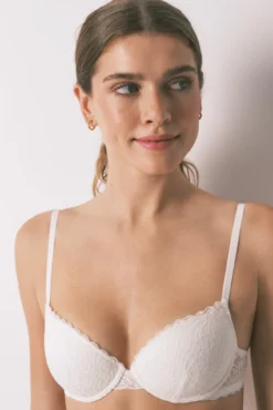 BEAUTIFUL soutien com bojo e renda branca