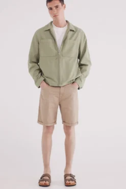 Bermuda cor lavada slim fit
