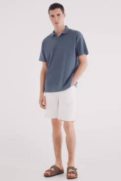 Bermuda cor lavada slim fit