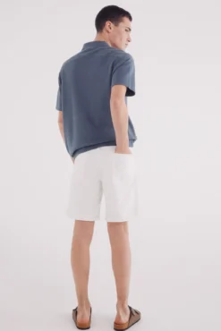 Bermuda cor lavada slim fit