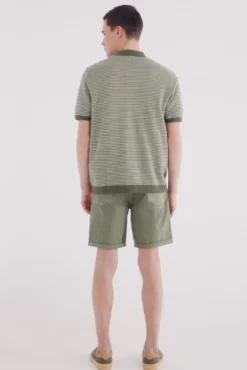 Bermuda cor lavada slim fit