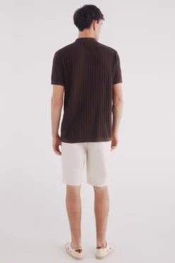 Bermuda espiga algodão slim fit