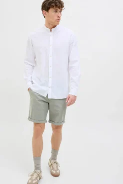 Bermuda estilo calças chino de regular fit