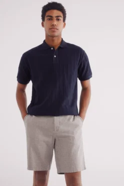 Bermuda estrutura cor slim fit