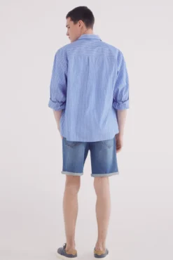 Bermuda jeans básica lavagem média