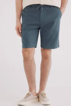 Bermuda piqué riscas conforto slim fit