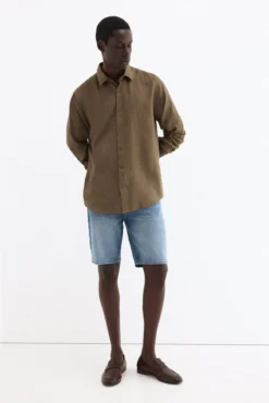 Bermuda regular em denim