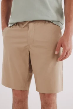 Bermudas de popelina com ajuste confortável