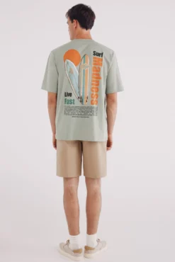 Bermudas de popelina com ajuste confortável