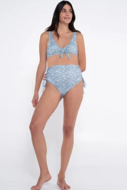 Biquíni pré-mamã com estampado de lurex