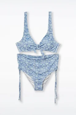 Biquíni pré-mamã com estampado de lurex