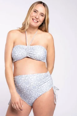Biquíni pré-mamã com estampado de brilhos