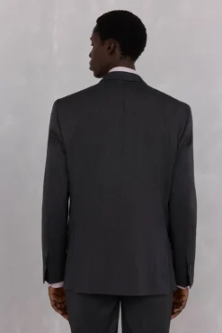 Blazer cinza estruturado slim fit bi-elástico
