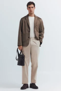 Blazer com efeito camurça