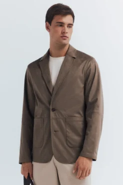 Blazer com efeito camurça