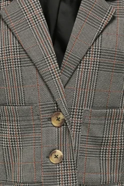 Blazer curto de xadrez escocês
