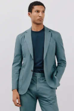 Blazer de algodão e linho