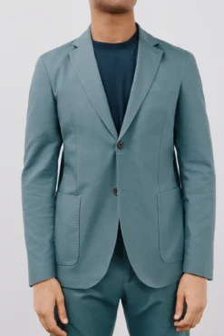 Blazer de algodão e linho