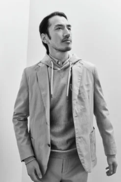 Blazer de algodão lavado