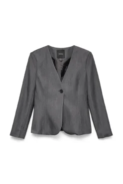 Blazer de gola comprida com decote em MANGA