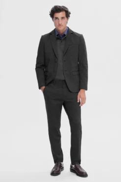 Blazer de homem corte slim tecido estilo jersey