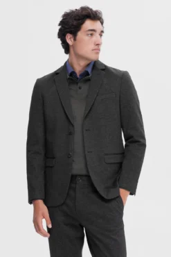 Blazer de homem corte slim tecido estilo jersey