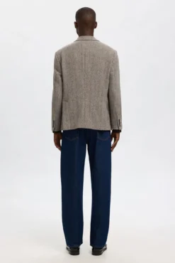 Blazer de lã trespassado