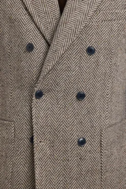 Blazer de lã trespassado