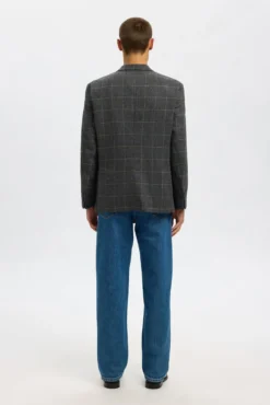 Blazer de lã xadrez