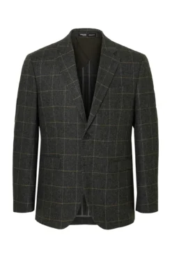 Blazer de lã xadrez