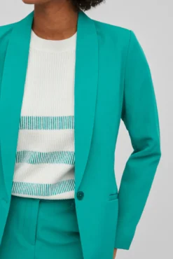 Blazer de manga comprida corte clássico