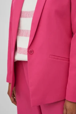 Blazer de manga comprida corte clássico
