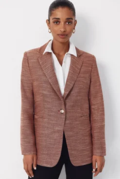 Blazer de tecido texturizada