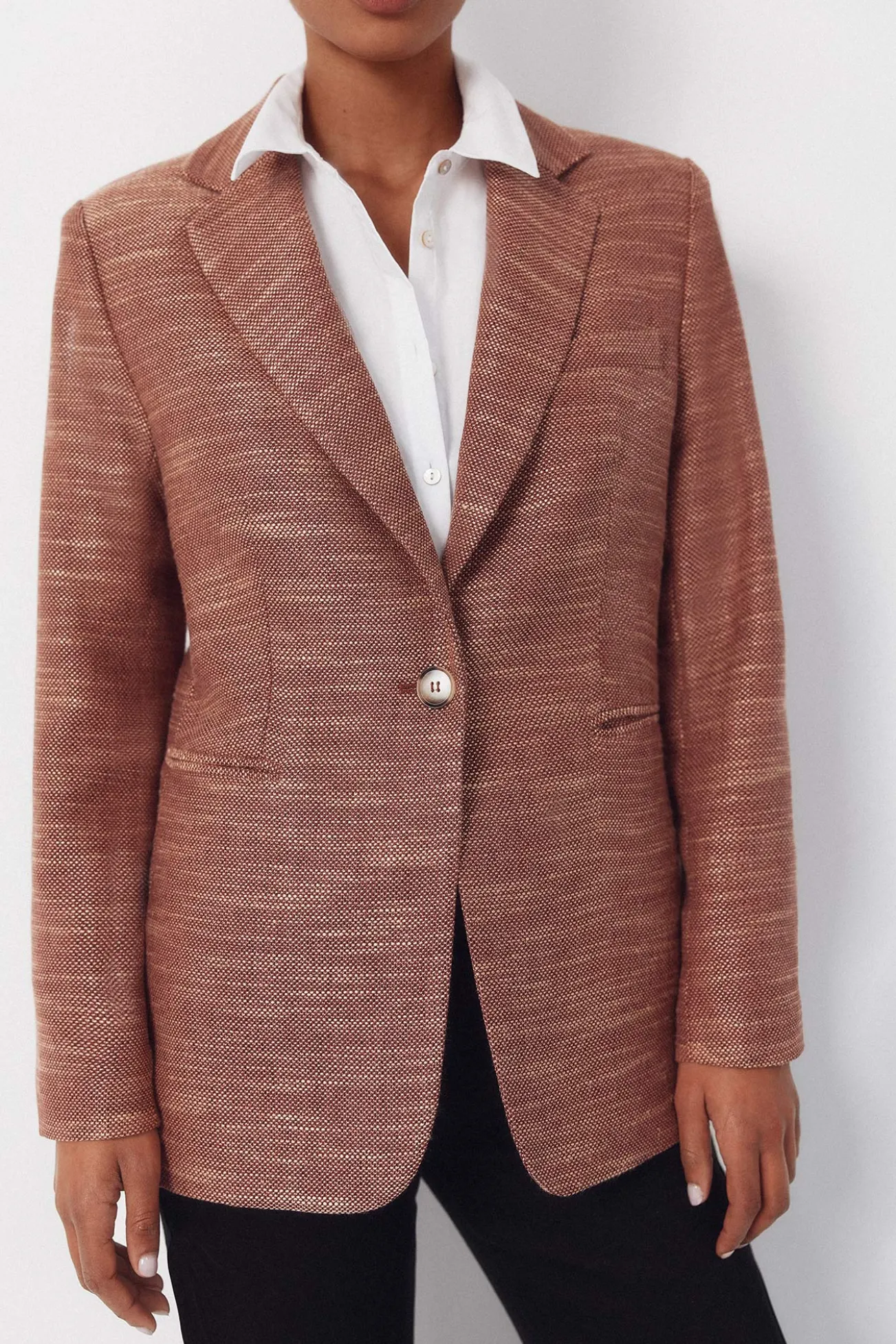 Blazer de tecido texturizada