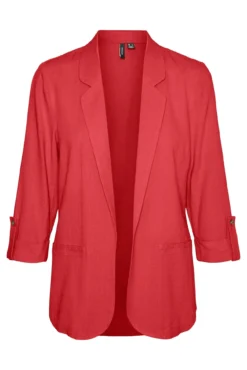 Blazer feminino aberto com lapela
