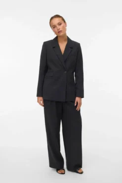 Blazer regular com efeito mesclado