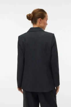 Blazer regular com efeito mesclado