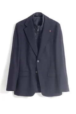 Blazer slim com gola removível