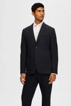Blazer Slim Fit estilo malha confecionado com Lenzing Ecovero
