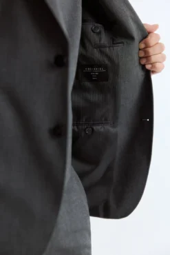 Blazer Série XXI em croute cinza