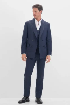 Blazer trespassado duplo slim fit