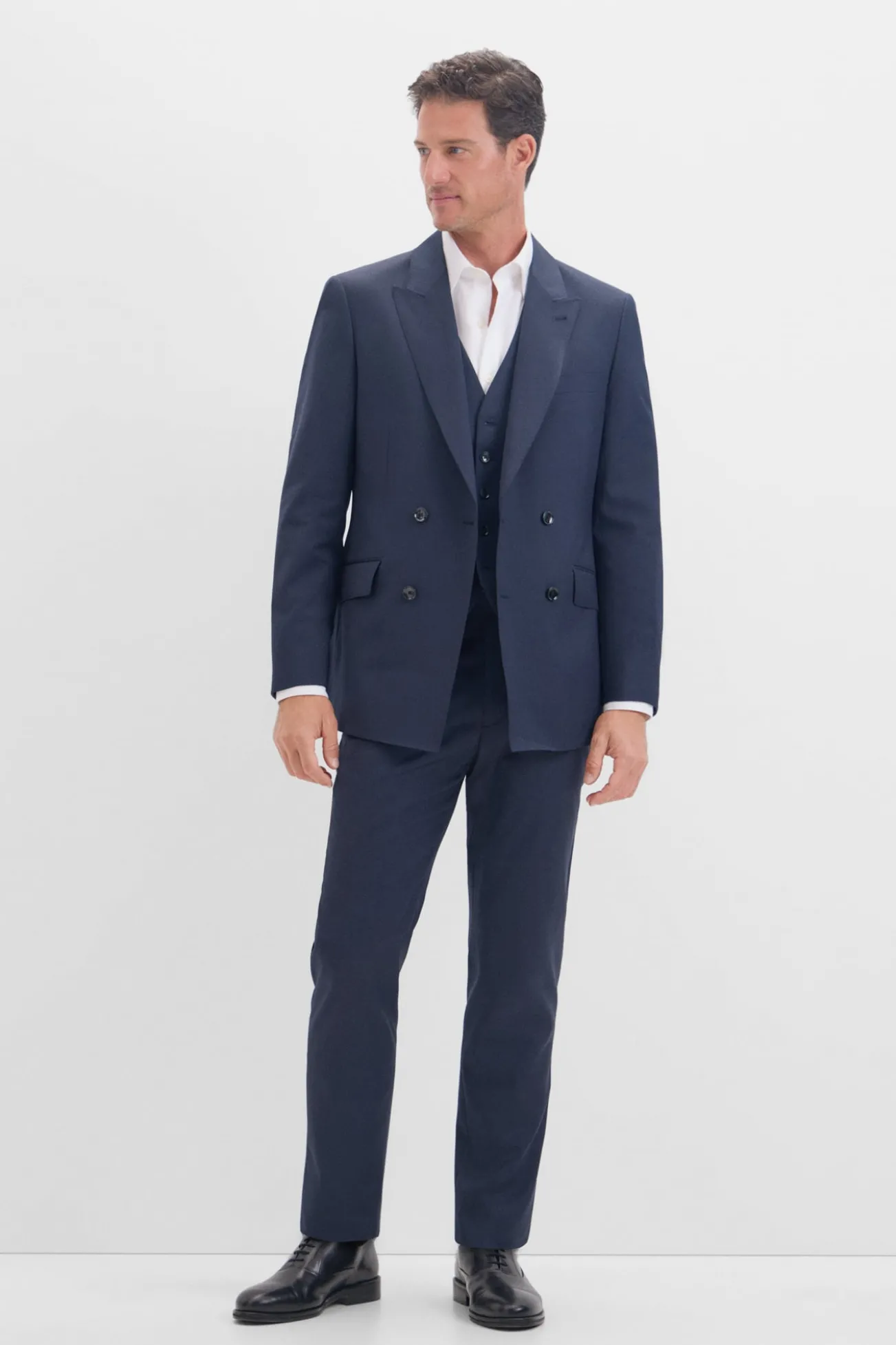 Blazer trespassado duplo slim fit