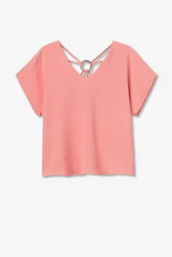 Blusa acetinada