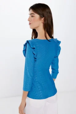 Blusa Botões Folhos