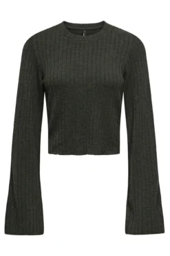 Blusa canelada com manga top