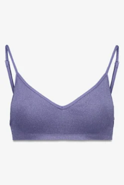 Blusa canelada lurex lilás top