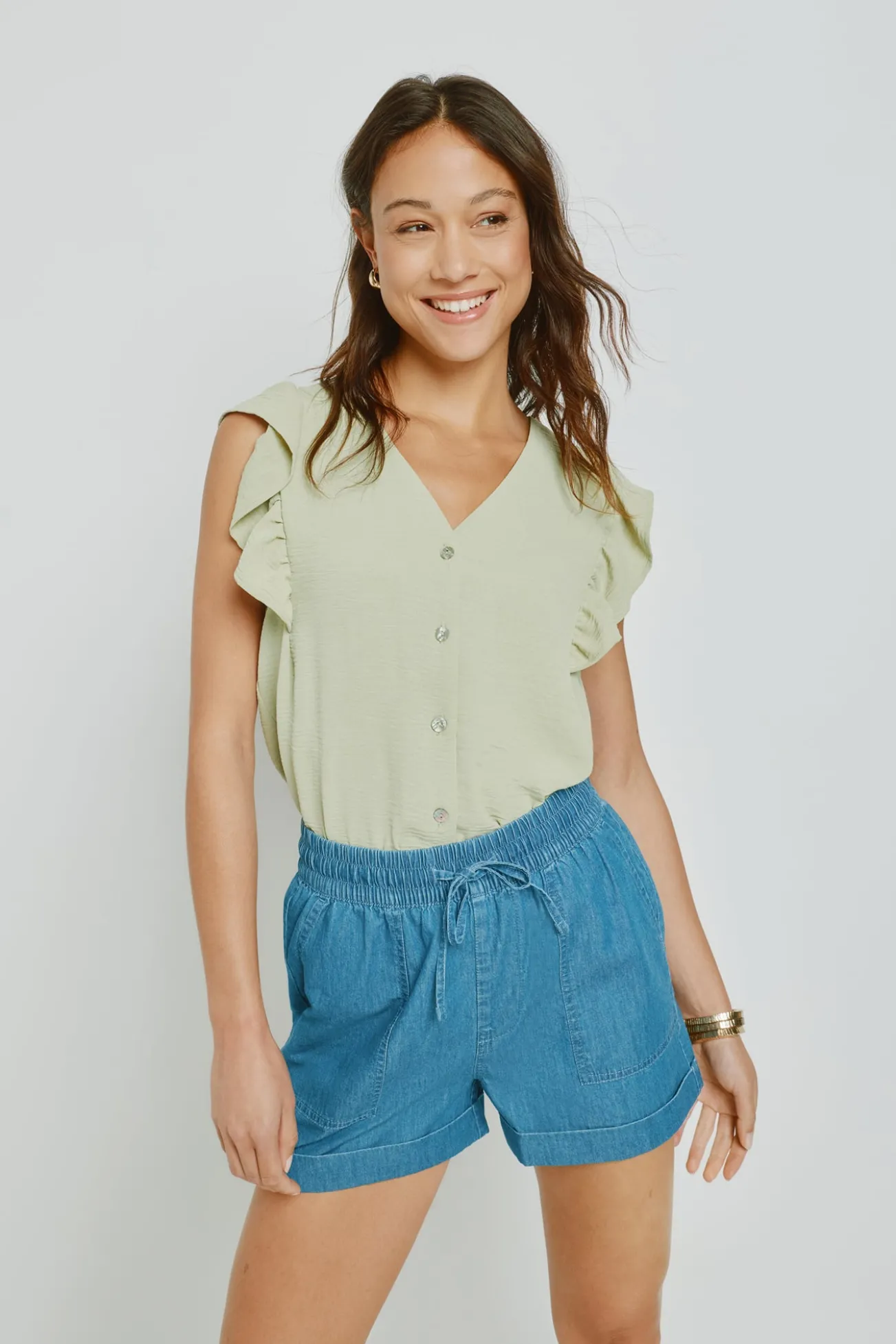 Blusa com folhos