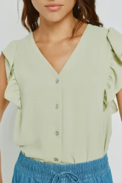 Blusa com folhos